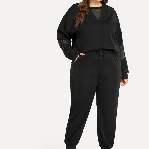 plus 2 piece joggers set tracksuit sweatsui - Picture 2 of 3